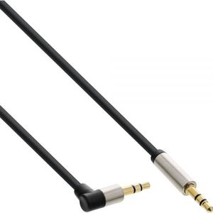 Premium 3,5mm Jack stereo audio slim kabel - haaks - 3 meter