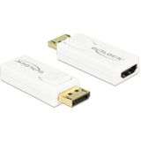 DeLOCK premium DisplayPort naar HDMI actieve adapter - DP 1.2 / HDMI 1.4 (4K 30Hz) / wit