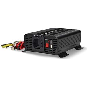 Nedis stroomomvormer | 12V naar 230V + USB | 300W | zuivere sinus