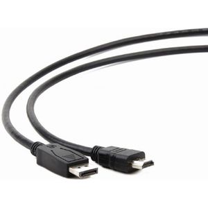 DisplayPort naar HDMI kabel - Low Cost - DP 1.1 / HDMI 1.3 (Full HD 1080p) / zwart - 1,5 meter