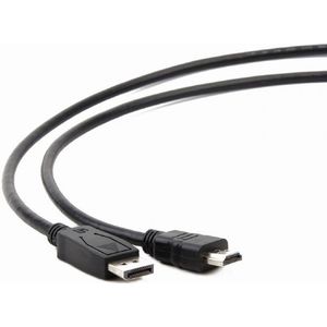 DisplayPort naar HDMI kabel - Low Cost - DP 1.1 / HDMI 1.3 (Full HD 1080p) / zwart - 1,5 meter
