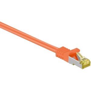 S/FTP CAT7 10 Gigabit netwerkkabel / oranje - LSZH - 0,50 meter