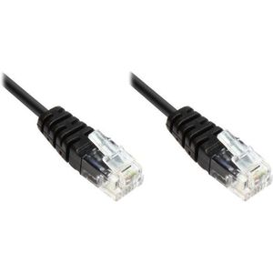 ISDN / Modem kabel RJ11 - RJ11 / zwart - 1 meter