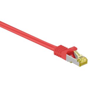 S/FTP CAT7 10 Gigabit netwerkkabel / rood - LSZH - 0,25 meter