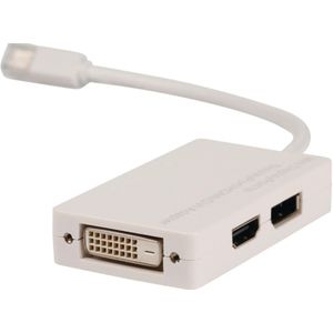 Mini DisplayPort 1.1 naar HDMI, DVI en DisplayPort adapter / wit - 0,20 meter