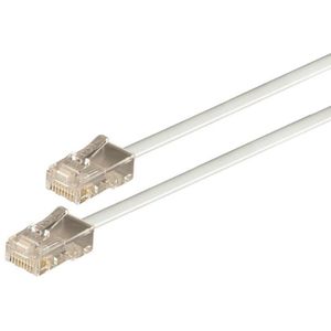 RJ45 - RJ45 4-aderige ISDN telefoonkabel / wit - 15 meter