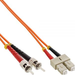 SC - ST Duplex Optical Fiber Patch kabel - Multi Mode OM1 - oranje / LSZH - 7 meter