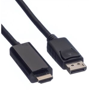 DisplayPort naar HDMI kabel - DP 1.2 / HDMI 2.0 (4K 60Hz) / zwart - 7,5 meter