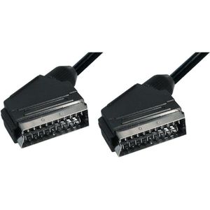 21-pins Scart kabel / zwart - 2 meter