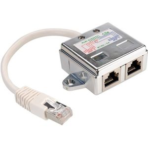 STP CAT5 RJ45 combiner/splitter (versie 2) - 0,15 meter