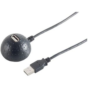 USB naar 1x USB docking kabel - USB2.0 - tot 0,5A / zwart - 1,5 meter
