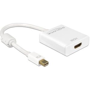 DeLOCK premium Mini DisplayPort naar HDMI actieve adapter - DP 1.2 / HDMI 1.4 (4K 30Hz) / wit - 0,20 meter