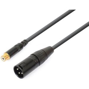 PD Connex XLR (m) - Tulp 1x RCA (v) kabel - 0,15 meter