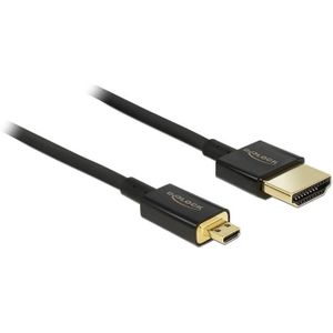 Dunne Premium Actieve Micro HDMI - HDMI kabel - versie 2.0 (4K 60Hz) / zwart - 3 meter