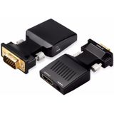 VGA + 3,5mm Jack naar HDMI adapter - compact / zwart