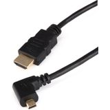 Micro HDMI - HDMI kabel - 90° haaks naar rechts - versie 1.4 (4K 30Hz) - 1,5 meter