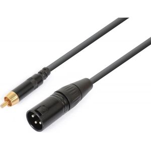 PD Connex XLR (m) - Tulp 1x RCA (m) kabel - 0,15 meter