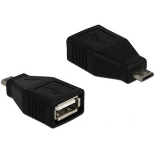 USB Micro B (m) - USB-A (v) adapter - USB2.0 / zwart