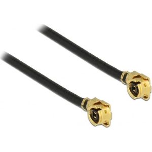 MHF I (v) - MHF I (v) kabel - Micro Coax (1,13 mm) - 50 Ohm / zwart - 0,50 meter