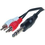 6,35mm Jack - Tulp stereo audio kabel - 2 meter