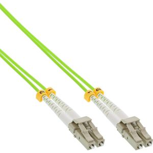 LC Duplex Optical Fiber Patch kabel - Multi Mode OM5 - groen / LSZH - 25 meter