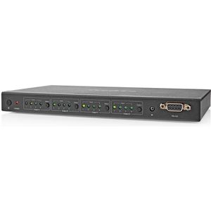 Nedis HDMI matrix schakelaar 4 naar 4 - HDMI2.0 (4K 60Hz + HDR) / zwart