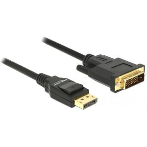 Premium DisplayPort naar DVI kabel - DP 1.2a (4K 30Hz) / zwart - 2 meter