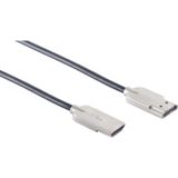 Ultradunne Premium HDMI kabel - versie 2.0 (4K 60Hz + HDR) / zwart - 1 meter