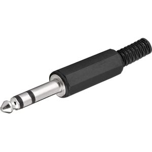 6,35mm Jack (m) connector - plastic - 3-polig / stereo