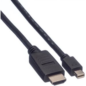 Mini DisplayPort 1.2 naar HDMI 1.4 kabel (4K 30 Hz) / zwart - 2 meter