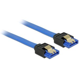 SATA datakabel - plat - SATA600 - 6 Gbit/s / blauw - 0,20 meter