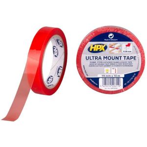 HPX Ultra Mount dunne sterk klevende dubbelzijdige tape 19mm / 10m / transparant