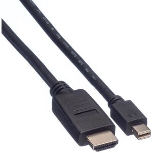 Mini DisplayPort 1.2 naar HDMI 1.4 kabel (4K 30 Hz) / zwart - 4,5 meter