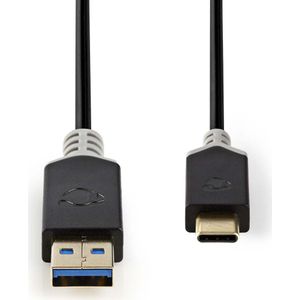 Nedis USB-C naar USB-A kabel - USB3.0 - tot 3A / zwart - 1 meter