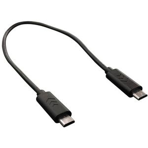 USB Micro B naar USB Micro B OTG oplaadkabel - USB2.0 - tot 2A / zwart - 0,30 meter