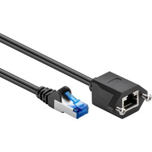 S/FTP CAT6a 10 Gigabit netwerk verlengkabel / zwart - LSZH - 10 meter