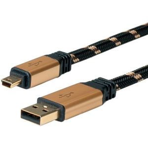 Roline USB Mini B naar USB-A kabel - USB2.0 - tot 2A - 3 meter