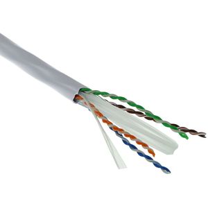 U/UTP CAT6a 10 Gigabit netwerkkabel met vaste aders - AWG23 - PVC / grijs - 305 meter