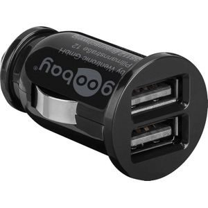 Goobay USB autolader met 2 poorten - 3,1A / zwart