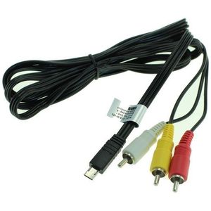 Camera Tulp composiet A/V kabel compatibel met Sony VMC-15MR2 / zwart - 1,5 meter