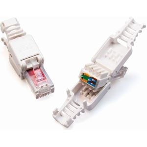 Technetix RJ45-DIY-SHOP toolless connectoren voor U/UTP CAT6 netwerkkabel - 2 stuks