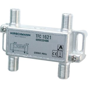 Hirschmann multitap TFC1621 met 2 uitgangen - 16,5 dB / 5-1218 MHz