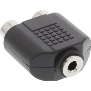 3,5mm Jack mono (v) - Tulp stereo (v) adapter