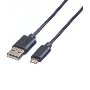 8-pins Lightning naar USB-A kabel - USB2.0 - tot 3A / zwart - 0,15 meter