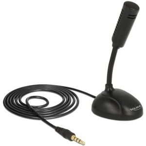 DeLOCK desk microfoon voor smart media apparaten - 1x 3,5mm Jack / zwart - 1,7 meter