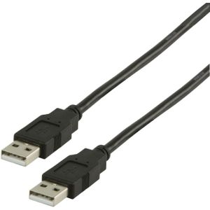 USB naar USB kabel - USB2.0 - tot 1A / zwart - 3 meter