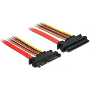 SATA data- en voeding verlengkabel - 3,3V + 5V + 12V - SATA600 - 6 Gbit/s - 0,50 meter