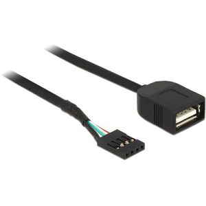 Pin Header adapter USB2.0 (v) - USB-A (v) - 0,40 meter