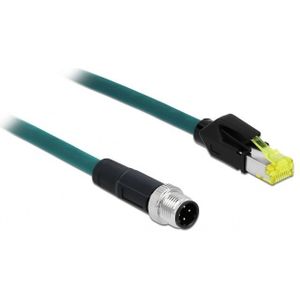 M12 4-pins D-gecodeerd - RJ45 Hirose industriële netwerkkabel - Profinet / TPU PUR - 2 meter