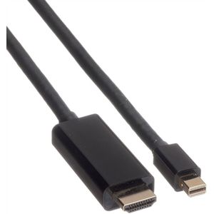 Premium Mini DisplayPort 1.2 naar HDMI 2.0 kabel (4K 60 Hz) / zwart - 3 meter